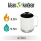 【美國Klean Kanteen】不鏽鋼飲料保溫馬克杯(附鋼杯蓋)-355ml-雪白色