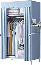 Polyester Portable Closets with Curtain Space Saving Clothes Storage Organizer Lightweight Storage Organizer for Bedroom