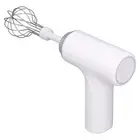 (White)Electric Egg Beater Cordless Hand Mixer Handheld Egg Whisk FTD