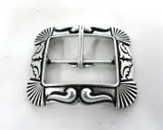 Santa Fe Jeremiah Watt Buckle Sizes Antiqued Nickel Horse Tack Western Belt New