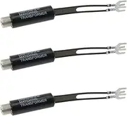 DGZZI 3PCS Balance Transformer Nickel Plated UHF/VHF/FM Antenna Adapter for Radio and AV Receiver and TV Antennas