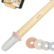 Precision Baking Rolling Pin with Adjustable Thickness Rings for Perfect Dough