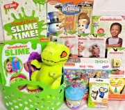 NEW KIDS NICKELODEON SLIME TOY EASTER GIFT BASKET FIGURES SLIME REPTAR PLAY SET