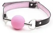 WEETVRI SM Silicone Ball Gag Soft Sex Mouth Gag Ball Mouth Plug Mouth Spreader BDSM Ball Gag Adjustable Bondage Mouth Gag Sex Toy for Women Men Couples(Pink Rosa)