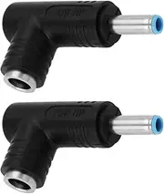 The Lord of the Tools 2pcs DC Power Adapter 90 Degree 240W 5.5mm x 2.5mm Female Jack to 4.5mm x 3.0mm Male Plug for Laptop Power Connection Conversion
