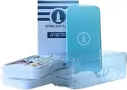 [Byron Lifestyle Co] Quick Release 2 x Ice Cube Tray Set (Blue) – 64-Cube Capacity with Lid, Storage Container, and Scoop – High-Volume, Stackable Ice Tray for Easy Freezing