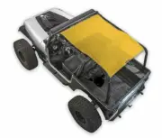 SpiderWebShade Mesh Bikini Top-Yellow, for Jeep YJ; SWS-SHDTOP-01-YJ-YLW