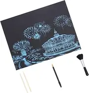 4pcs Diy Night View Scratch Drawing Kit Handmade Scraping Painting for Boys and Girls Adults for Boys Girls