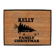 Family Christmas Kelly - Funny Novelty Doormat Man Cave Floor mat