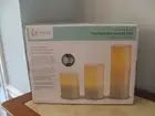 BRAND NEW INDOOR/OUTDOOR 3 Piece LED Candle Set With Daily 4 hour Timer