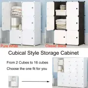 DIY 4/8/9/12 Cube Storage Kid Cabinet Wardrobe Toy Book Rack Book Shelve RBM