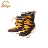在飛比找蝦皮商城優惠-Jacalu 中筒布面織帶雪靴 2820.20/J 咖啡色