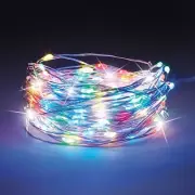 32-Foot 100 Multi-Colored LED Outdoor Garden Solar Powered Fairy String Lights