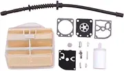 Air Fuel Filter Line For for Husq/varna 445 445E 450 450E Carburetor Repair Rebuild Kit Chainsaw Replace Spare Part