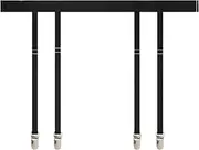 [InnoHHustle] Women's Thigh High Garter Belts, Adjustable Suspender Garter Belt Elastic Leg Garter Belt Plus Size Thigh Strap Black Waist Garter Belts with Metal Clips for Women Girls Brides Thigh High Stockings
