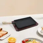 Cast Iron Griddle Portable Omelette Pan for Induction Gas Stoves Restaurant