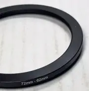 Step-Down Stepping Metal Adapter Ring 72mm-62mm 72mm Lens to 62mm Filter 72-62mm