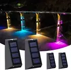 Solar Wall Lights Outdoor Waterproof LED Up Down 7 Color Change Fence Stair Lamp