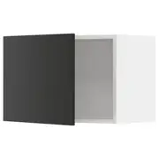 METOD wall cabinet, white/Nickebo matt anthracite, 60x37x40 cm