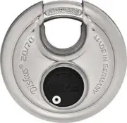 ABUS 20/70 Diskus Stainless Steel Padlock Keyed Different 2-3/4" Wide