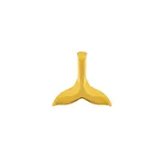 14K Gold Whale Tail Fluke Pendant