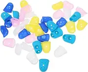 HOMSFOU Guitar Finger Protector 40 Pcs Finger Protectors Dimples Wear-resistant Flexible