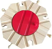 ERINGOGO 1 Set DIY Assembling Railway Track Set of Wooden Train Track Components for Fun and Easy to Assemble Block for Creative Play Compatible with All Wooden Train Models