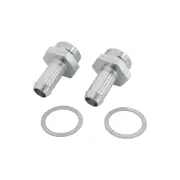 Aeroflow Carburettor Adapter 7/8" -20 To 1/2" Barb Silver Suit Holley Inlet Feed