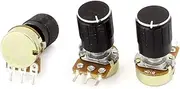 Aexit 3 (Potentiometer) Pcs B10K 10K Ohm 13mm Rotating Shaft 3 Terminals Audio Single Linear (67ry337qf717) Potentiometer Pot
