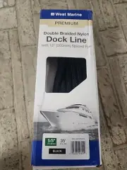 West Marine Premium Double Braided Nylon Premium Dock Line Black, 5/8", 35'