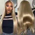 Ombre Honey Blonde 13x4 Lace Frontal Wigs 100% Human Hair Straight Wig