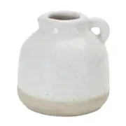 Melrose International Stoneware Bud Vase, Set of 3, White - 88623DS