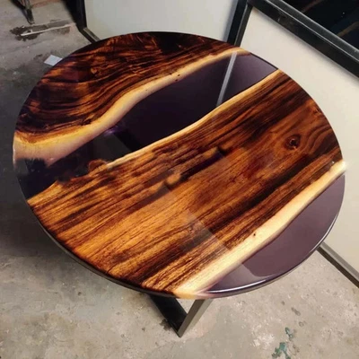Clear Round Coffee Table Top | Hallway Table Top | Acacia Furniture Decor