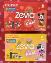 Zevia Kidz Sparkling Drink, 6 Strawberry Lemonade, & 6 Fruit Punch 7.5 OZ Each