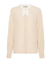Prada Tie-Fastened Button-Down Shirt IT40,IT44,IT38,IT46 snow White