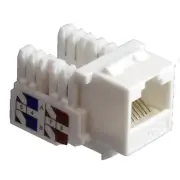 12 Pack Cat-5E 110 Punch SlimLine Keystone Data Jack in WHITE Computer Network