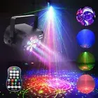 6 Hole RGB Disco Lights 960 Pattern LED Laser Projector Light Stage Bar DJ Disco