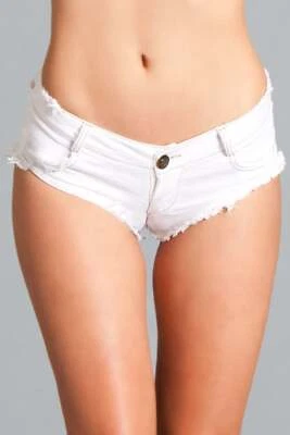 Baby Got Back Booty Shorts - White - BWJ3WT - Small