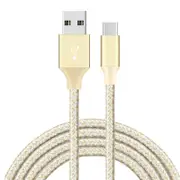 Catzon 1M 2M 3M Several Packs USB Type C Cable Nylon Braided Phone Cable Fast Charger Cable USB Cord -Gold