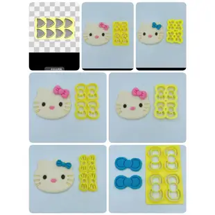 #DIY手壓式可愛kitty貓／凱蒂貓系列造型饅頭餅乾模具 全套7件套