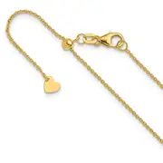 30 Inch 14K Adjustable 1.1mm Round Cable Chain