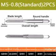 A pair M5-0.8 Hand tap set tap machine suitable for die steel aluminum