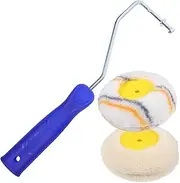 SEWOART 1 Set Portable Corner Paint Roller Brush Dual Head Wall Painting Tool for Easy Application Tight Spaces Compatible with Oil Based Paints Lightweight Design for Convenient Use