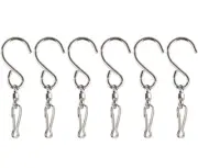 Swivel Hooks Clips Hanging Wind Spinners Chimes Crystal Twisters Garden 6 Pack