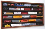 HO Scale Model Train Display Case Cabinet Wall Rack W/98% UV Protection- Lockabl
