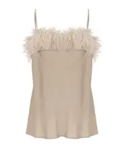 Antonelli Firenze Feather Trim Camisole 46 Nude