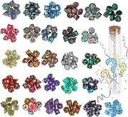 CRITALLIC 7PCS DND Dice Set,Handmade Sharp Edge Dice Set Mystery Blind Box D&D RPG Polyhedral Resin Dice,for Dungeons and Dragons TTRPG Games Roleplaying Games Shadowrun Pathfinder MTG