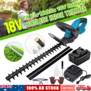 Cordless Hedge Trimmer Garden Pruner Cutter 46CM Battery Charger For Makita 18V