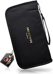 [Selective Cards] Passport Bag Family Travel Organiser with RFID Blocker, Portable Passport Holder ID Bag for Men and Women
