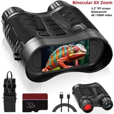 NV2181 Binocular 8X Night Vision 4K 1080P Waterproof 3.2" TFT HD Screen tp1